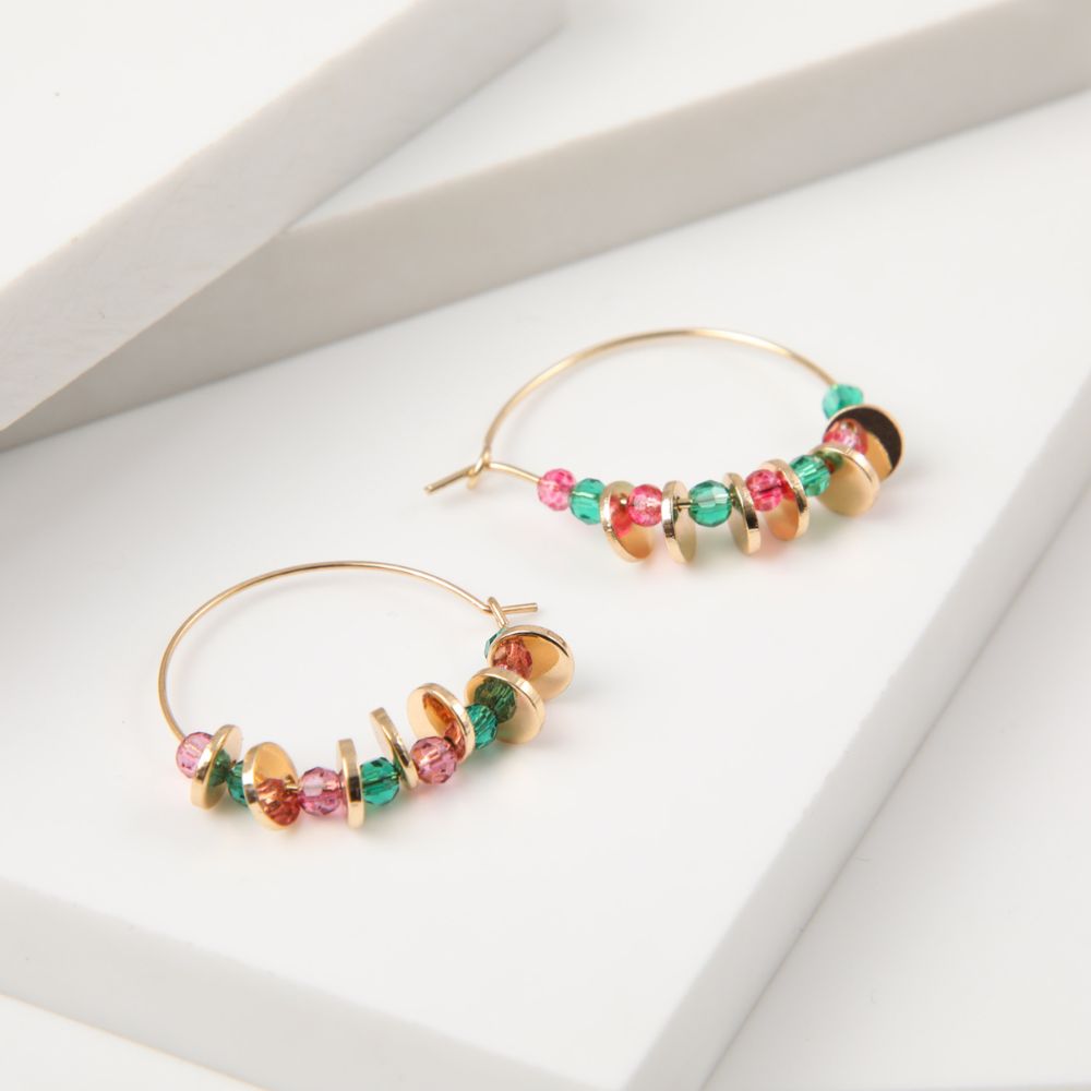 Aros Argolla Punchy Paisley 28 Dorado i-D