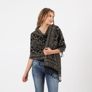 Pañuelo Jacquard Haide Negro Humana