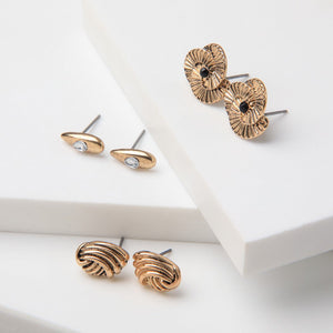 Set De Aros Tesa Dorado I-D