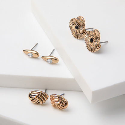 Set De Aros Tesa Dorado I-D