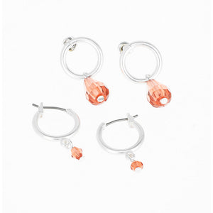 Set Argollas Pink Drops Tatienne