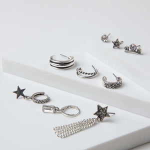 Set Aros Lugo Plateado Humana