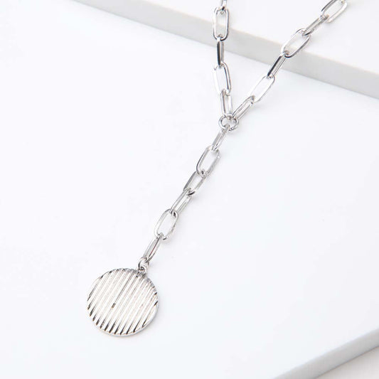 Collar Largo Toledo Plateado Humana