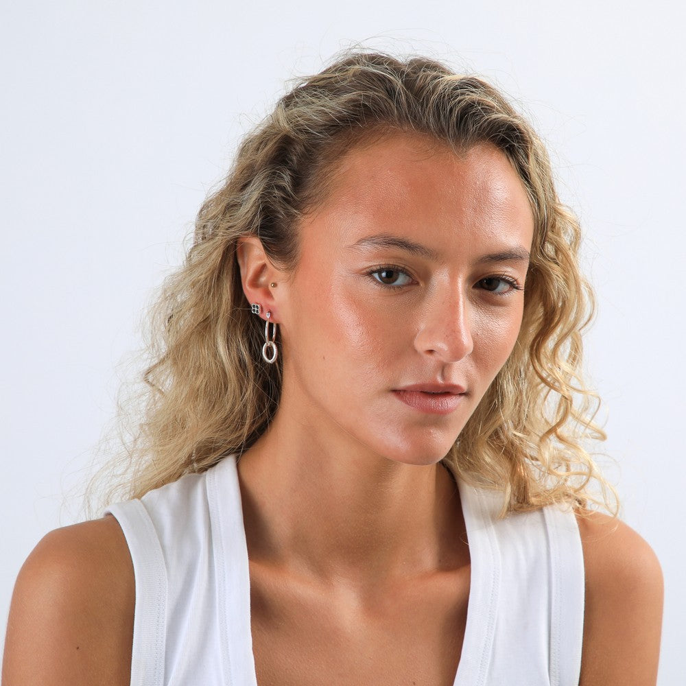 Set De Aros Luna Plateado Tatienne