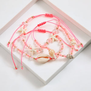 Set De Pulseras Narda Rosado I-D