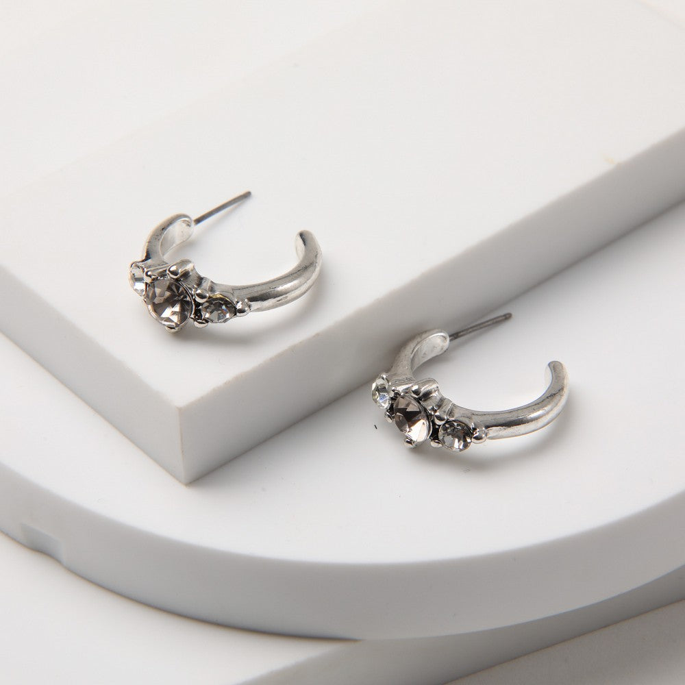 Aros Argollas Celi Plateado I-D