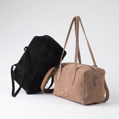 Cartera Hombro Gala Beige Suede Humana