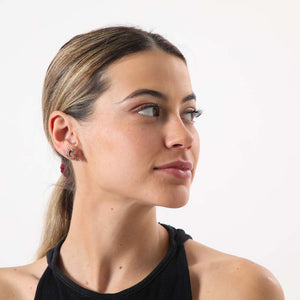 Set Aros Violeta Dorado Humana