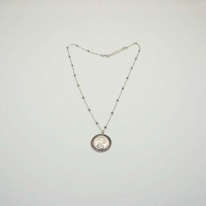 Collar Largo Coin Plateado Tatienne