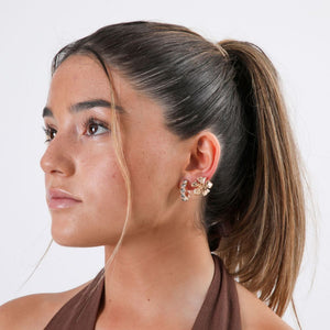 Set de Aros Doble Petunia Dorado Humana