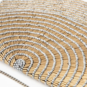 Cartera Clutch Coco Dorado Humana