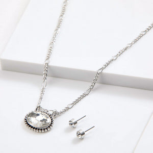 Set De Collar Tania Plateado I-D