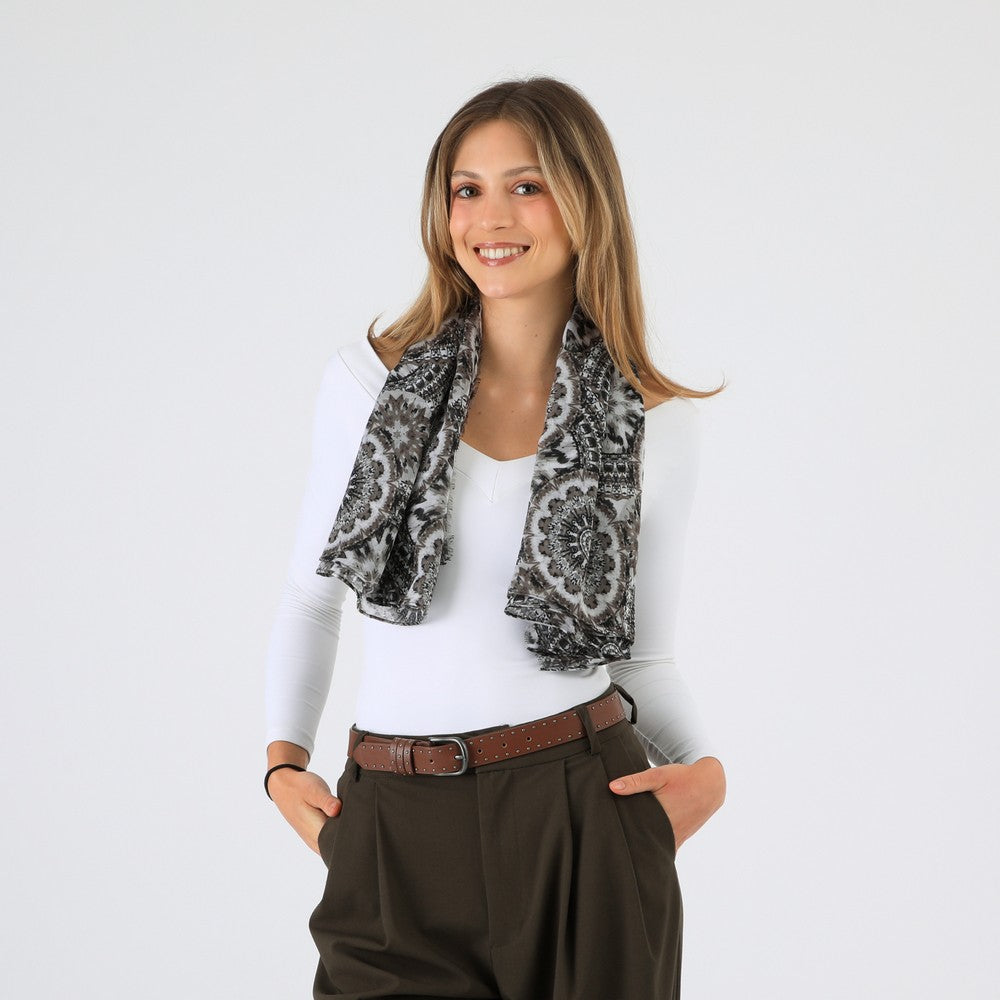 Pañuelo Estampado Selma Negro Tatienne