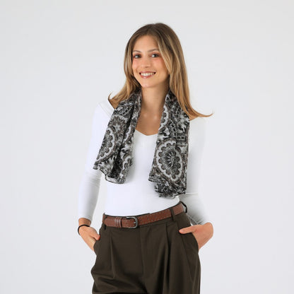 Pañuelo Estampado Selma Negro Tatienne