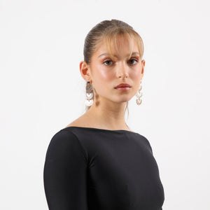 Aros Largo Zeras Dorado Humana