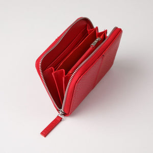 Billetera mediana Murcia Ecocuero rojo ID