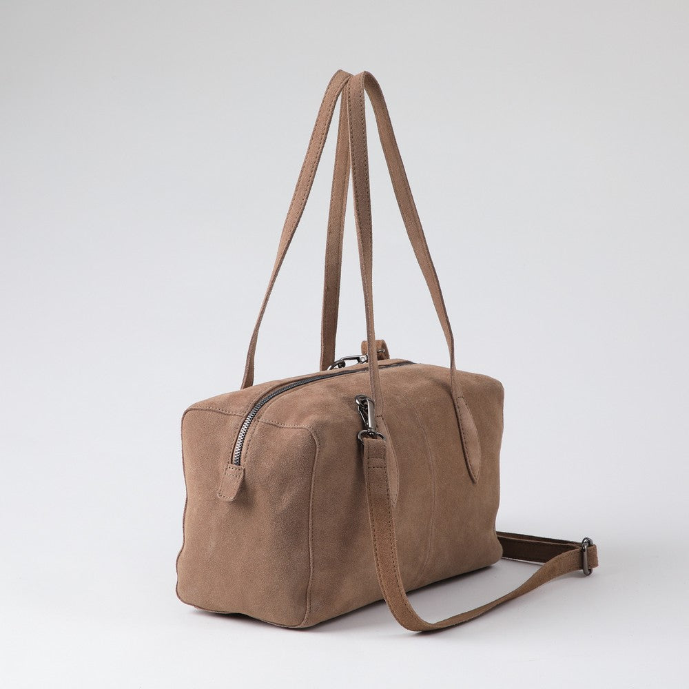 Cartera Hombro Gala Beige Suede Humana