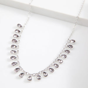 Collar Corto Cadena Plateado Humana