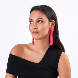 Aros Fiesta Flor Rosado Humana