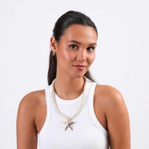 Collar Corto Sea Star Dorado Humana