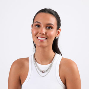 Collar Corto Doble Octopus Plateado Humana