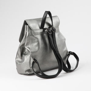 Mochila Rufiji Ecocuero plateado Tatienne