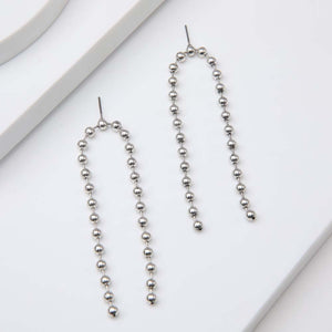 Aros Largos Azafrán Plateados Humana