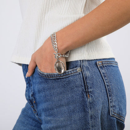 Pulsera Blanda Yen Plateado Humana