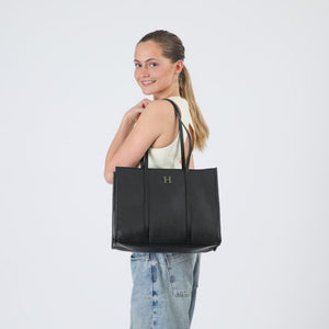 Cartera Tote Anais Ecocuero Negra Humana