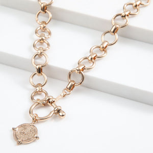 Collar Cadena Eslabones Circulares Dorado Tatienne