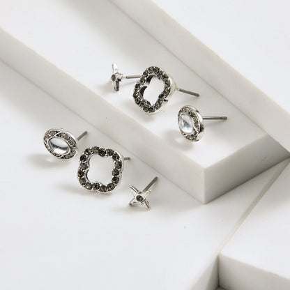 Set De Aros Nora Plateado I-D