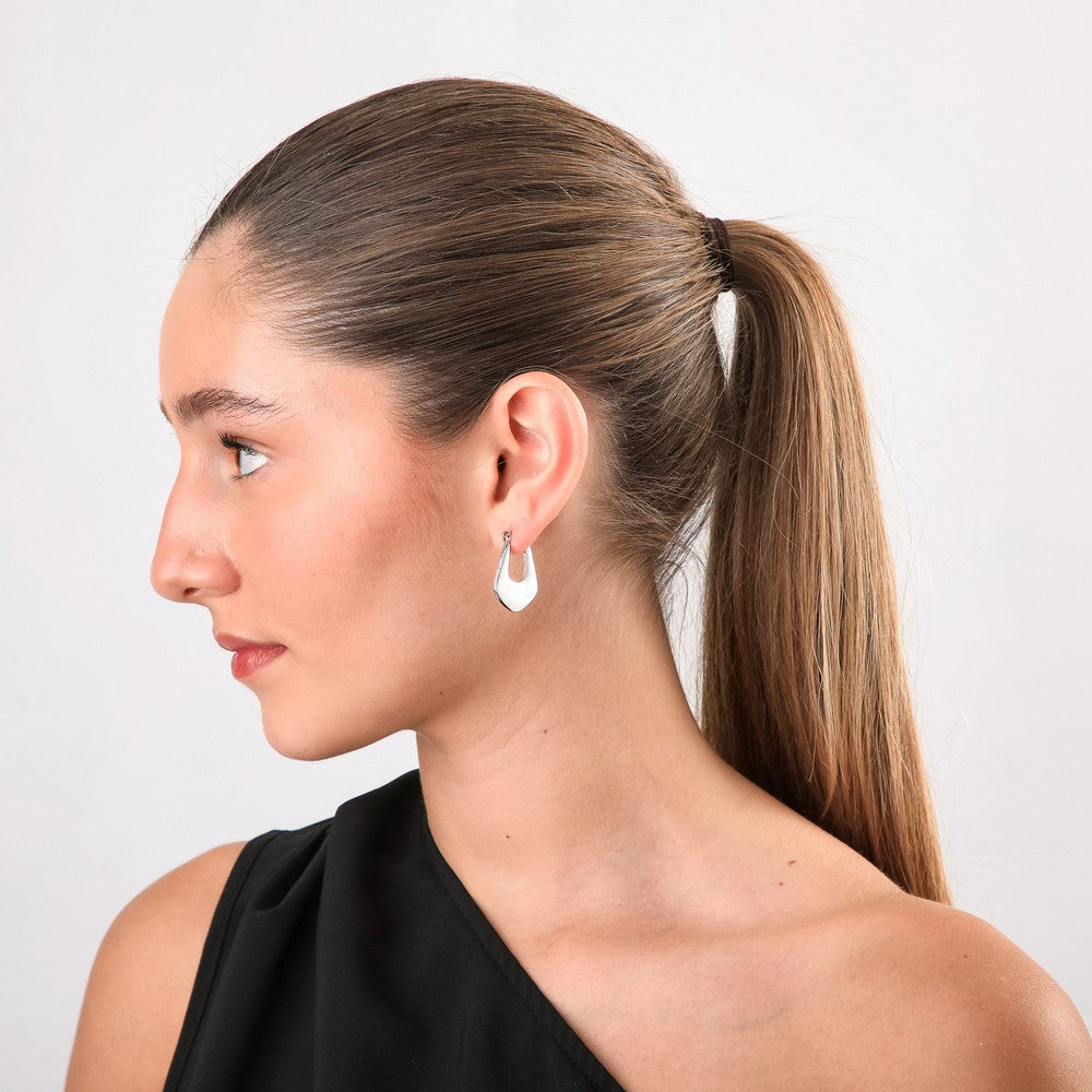 Aros Argollas Bliss Plateado Humana