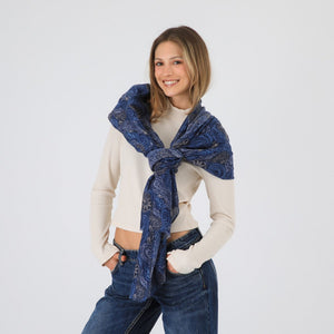 Pañuelo Estampado Malaga Azul I-D