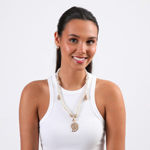 Collar Largo Sea Shell Dorado Humana