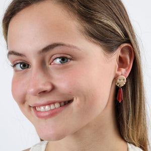 Aros Mediano Rose Dorado Humana