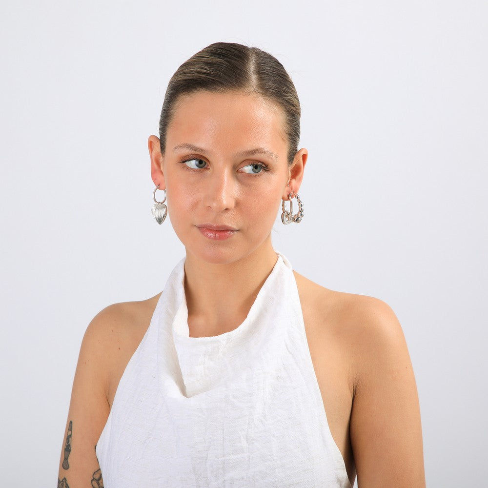 Set De Aros Eric Plateado Humana