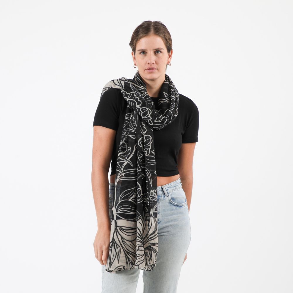 Pañuelo Estampado Vittoria Negro Tatienne