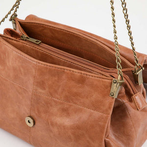 Cartera Bandolera Anika Ecocuero Camel Humana