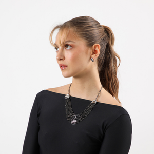 Collar Corto Nani Plateado Humana