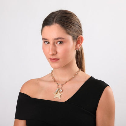 Set De Collar Trazo Dorado Humana