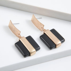 Aros Mediano Square Dorado Tatienne