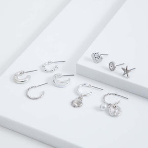 Set Aros Bauhinia Plateados Humana