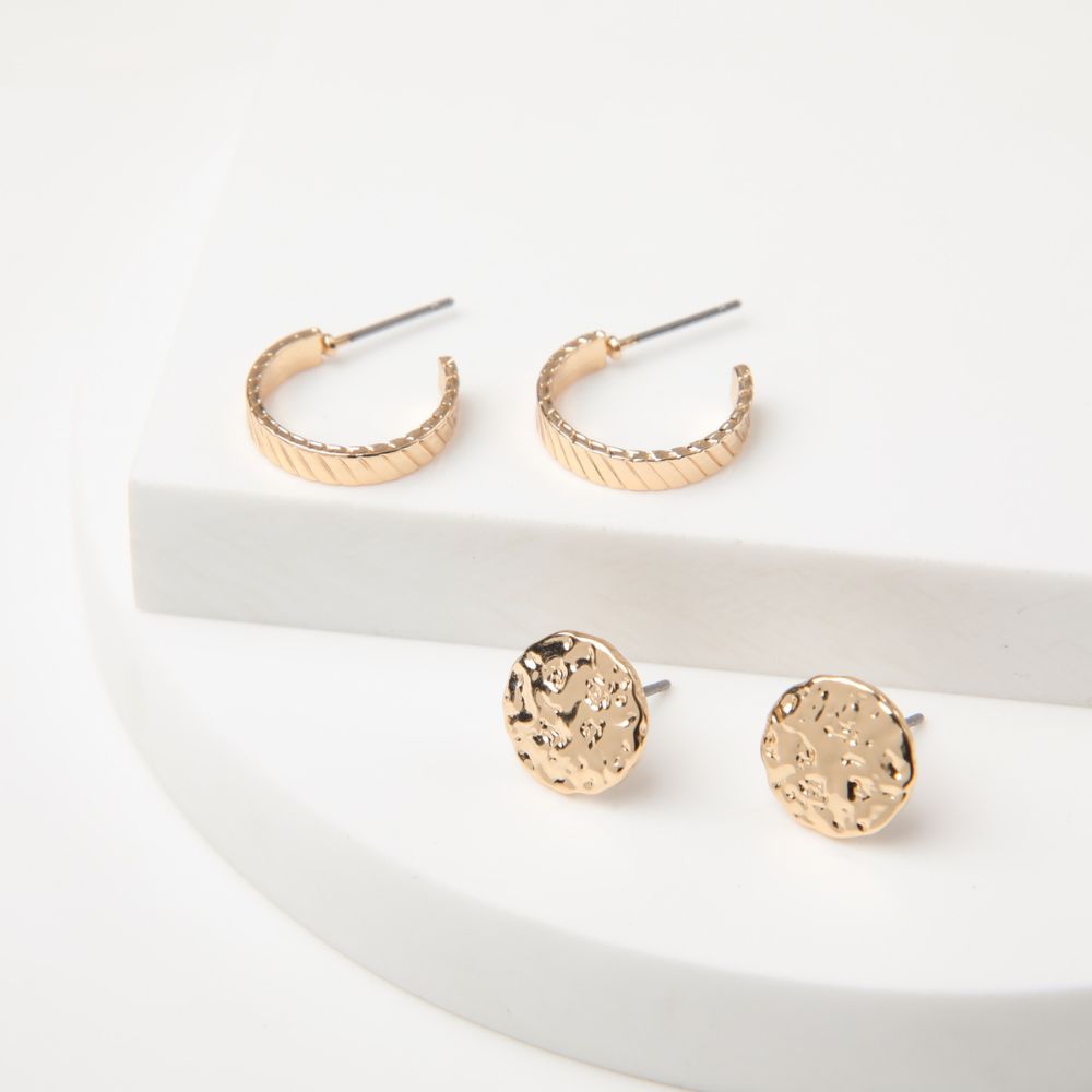 Aros Set Apricot Crush 4 Dorado Tatienne