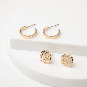 Aros Set Apricot Crush 4 Dorado Tatienne