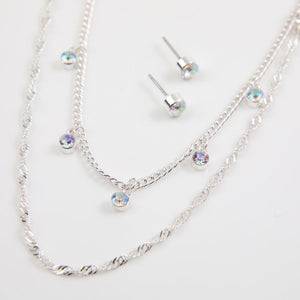 Set Collar Y Aros Eubea Plateado Tatienne