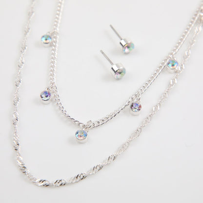 Set Collar Y Aros Eubea Plateado Tatienne