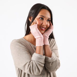 Guante  Lana Cosmo Rosado I-D