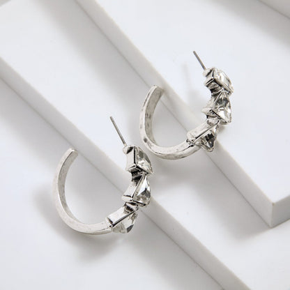 Aros Argollas Olivia Plateado I-D
