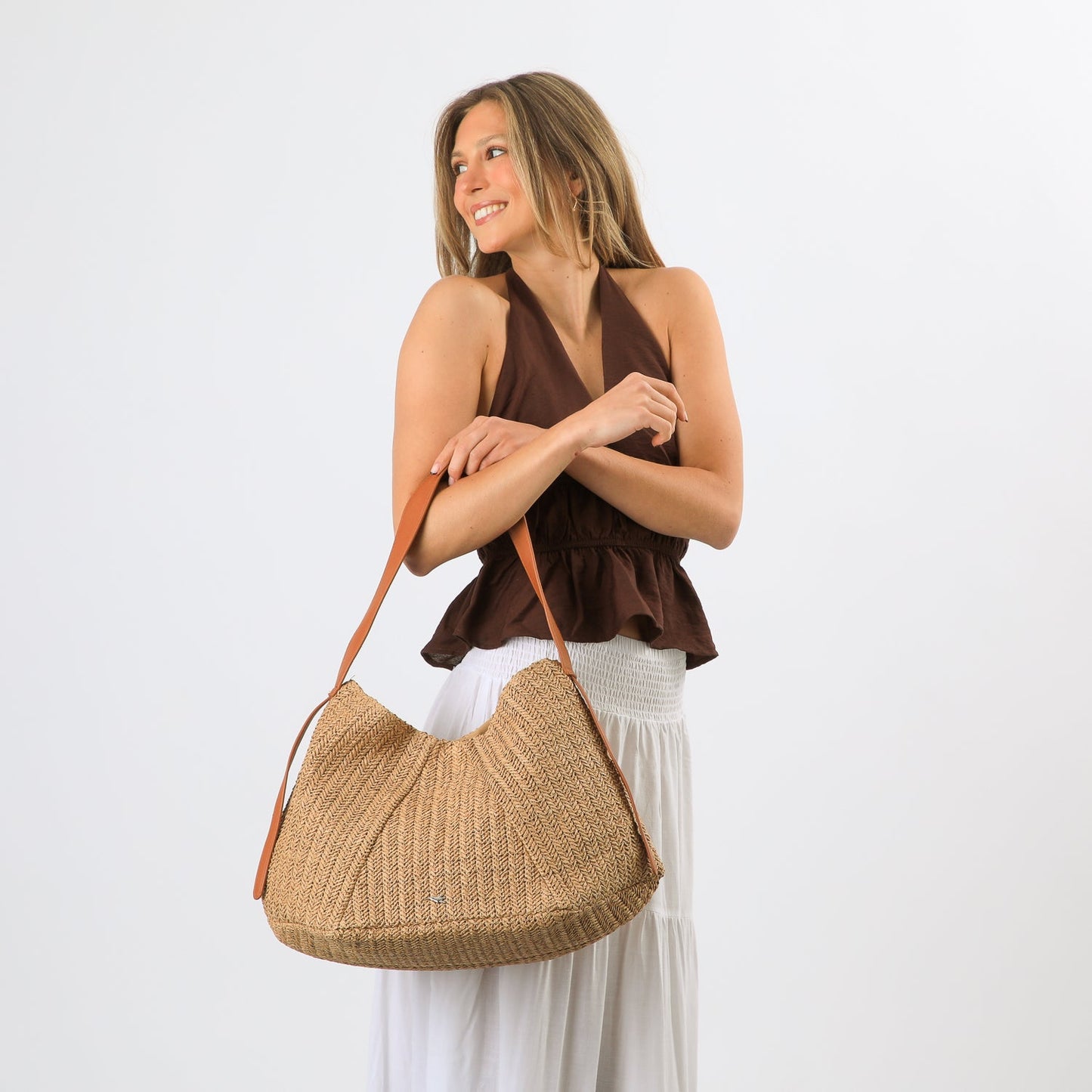 Cartera De Playa Bay Beige Tatienne
