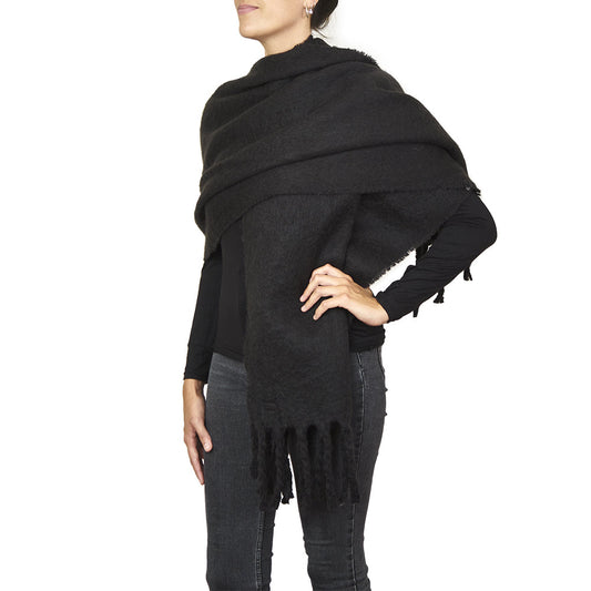 Maxi Bufanda Basic Bicolor Black Humana